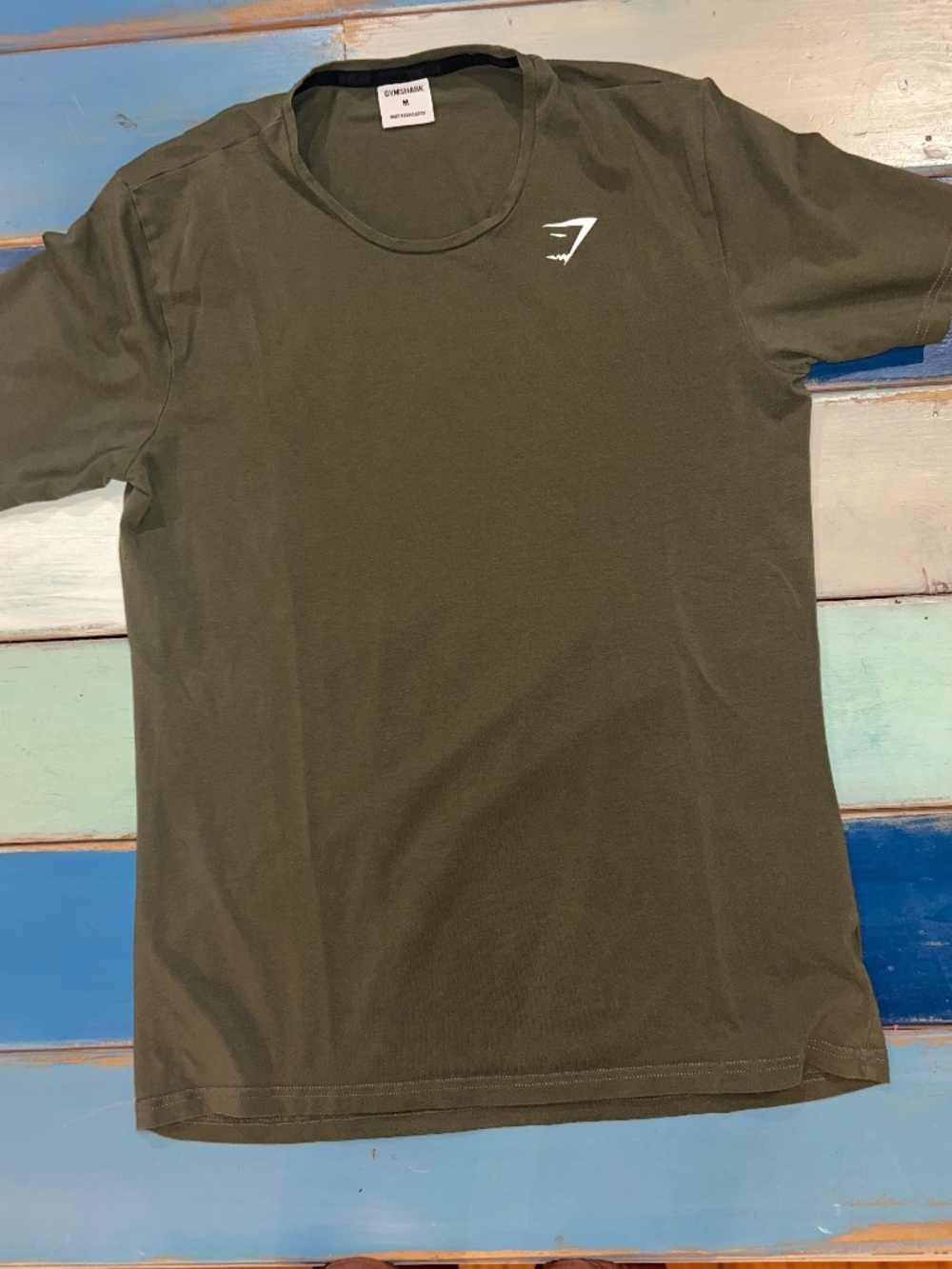 Gymshark Olive Green Athletic Training T Shirt Men's Medium Activewear